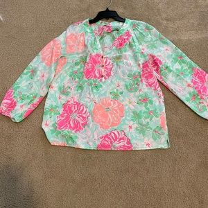 Lilly Pulitzer Elsa silk top